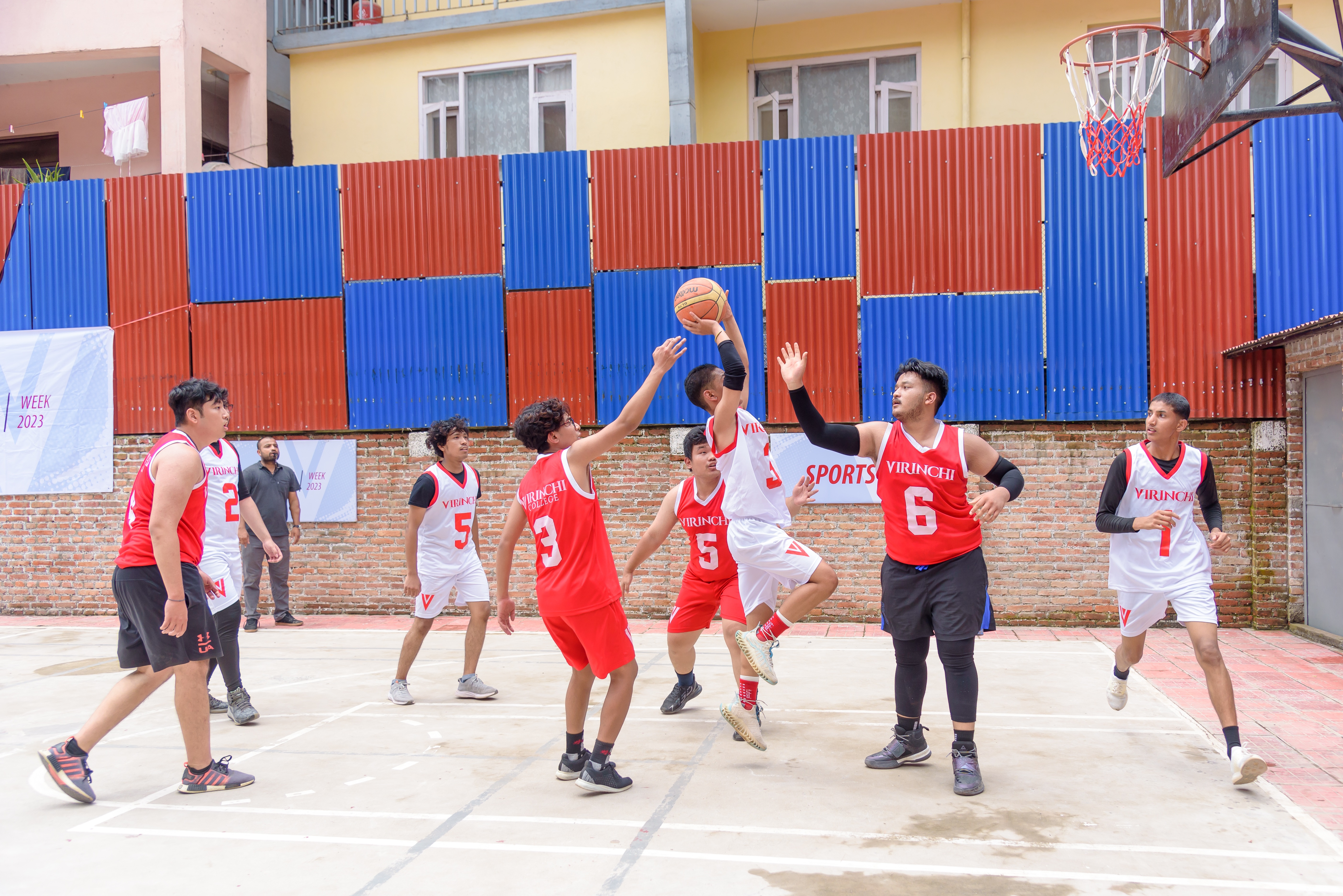 Fast breaks, high jumps, pure campus energy.